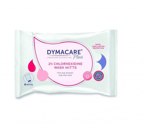 DY-909 WM8 DYMACARE®  antibakt. Waschhandschuhe mit 2% Chlorhexidin