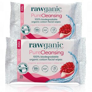 RAWGANIC - Anti-Aging Gesichtspflegetücher Pur - Bio Abschminktücher Hautstraffend -Regenerierend