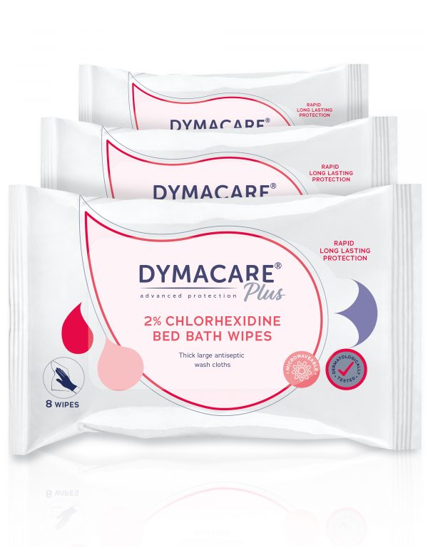 DYMACARE 2% Chlorhexidine Feuchttücher Antibakteriell - Auch gegen Coronavirus wirksam